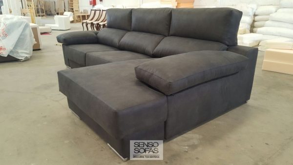 sofá chaise longe modelo alex negro 1