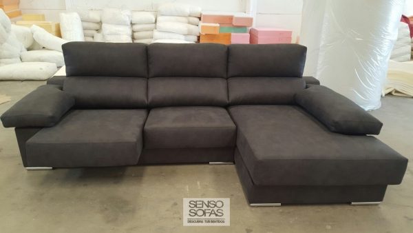 sofá chaise longe modelo alex negro 6
