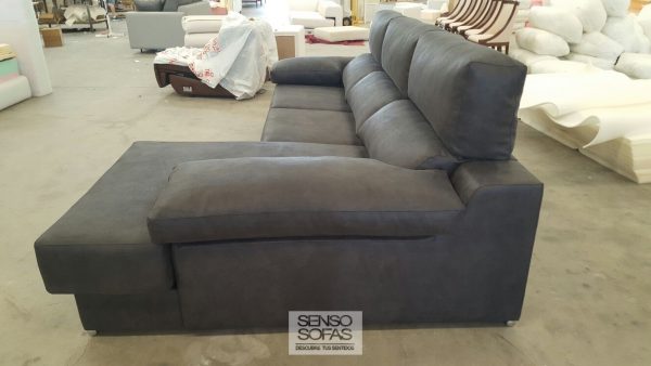 sofá chaise longe modelo alex negro 7