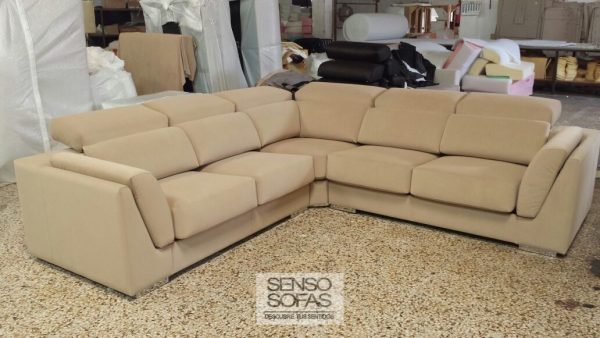 sofá rinconera beige modelo lucca